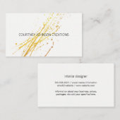 金ゴールド表現（ばちゃばちゃ）跳ねる 名刺 (正面/裏面)