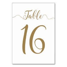 金ゴールド表16 テーブルナンバー