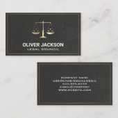 金ゴールド裁はかりで測判 |黒い壁のテクスチャ 名刺 (正面/裏面)