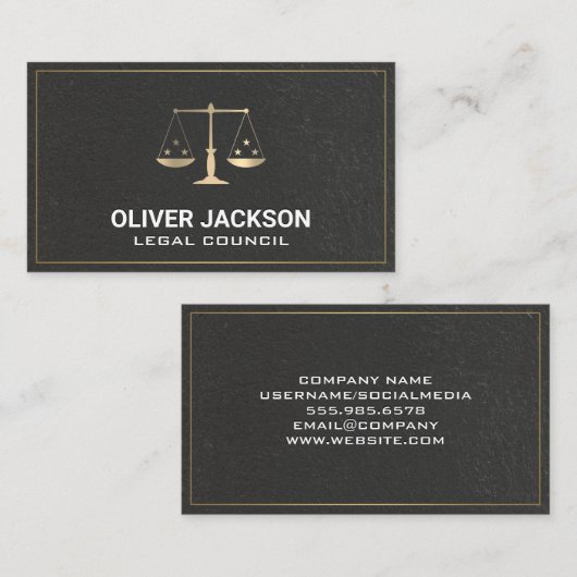 金ゴールド裁はかりで測判 |黒い壁のテクスチャ 名刺 (正面/裏面)