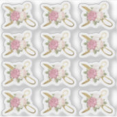 金ゴールド裁縫はさみ&シャビーシックバラプランナー シール (正面)