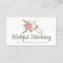 金ゴールド裁縫はさみ&シャビーシックフローラバラ