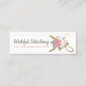 金ゴールド裁縫はしゃれたフローラソーシャルメディア スキニー名刺 (正面)