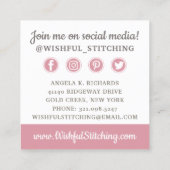 金ゴールド裁縫はしゃれたフローラソーシャルメディア スクエア名刺 (裏面)