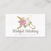 金ゴールド裁縫はしゃれたフローラソーシャルメディア 名刺 (正面)