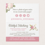 金ゴールド裁縫ハサミ&シャビーシックサンキューカード (内部フラット)