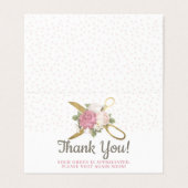 金ゴールド裁縫ハサミ&シャビーシックサンキューカード (外部フラット)