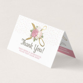 金ゴールド裁縫ハサミ&シャビーシックサンキューカード