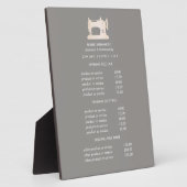 金ゴールド裁縫マシンのSeamstress Gray価格 フォトプラーク (側面)