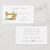 金ゴールド裁縫機裁縫 名刺 (正面/裏面)