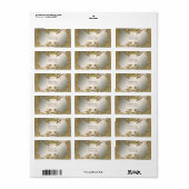 金ゴールド装飾フローラ住所 シール (フルシート)