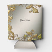 金ゴールド装飾フローラ結婚式の引き出物クーラーボックス 缶クーラー (裏面)