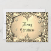 金ゴールド装飾ホリデークリスマスカード シーズンカード (正面)