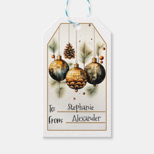 金ゴールド装飾品(3) ギフトタグ (正面)