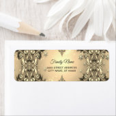 金ゴールド装飾差出人住所ラベル ラベル (インサイチュ)