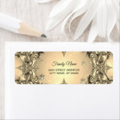 金ゴールド装飾差出人住所ラベル ラベル (インサイチュ)