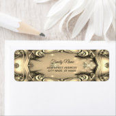 金ゴールド装飾差出人住所ラベル ラベル (インサイチュ)