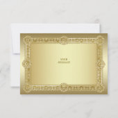 金ゴールド装飾平サンキューカード サンキューカード (裏面)