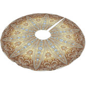 金ゴールド装飾用クリスマスツリースカート ブラッシュドポリエステルツリースカート (アングル)