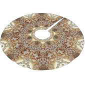 金ゴールド装飾用クリスマスツリースカート ブラッシュドポリエステルツリースカート (アングル)