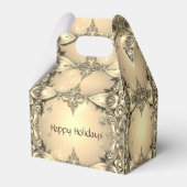 金ゴールド装飾用ホリデーギフトボックス フェイバーボックス (裏面サイド)