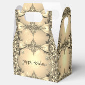 金ゴールド装飾用ホリデーギフトボックス フェイバーボックス (オープン)