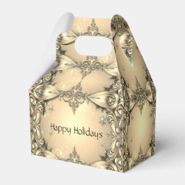 金ゴールド装飾用ホリデーギフトボックス フェイバーボックス