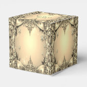 金ゴールド装飾用ホリデーギフトボックス フェイバーボックス (裏面サイド)