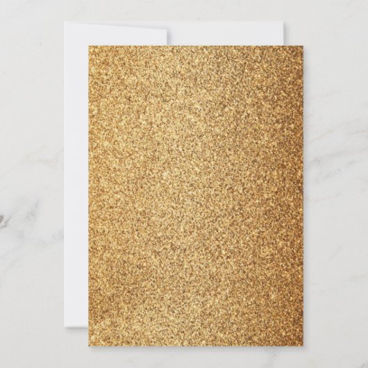 金ゴールド装飾用金属花結婚式招待状 招待状 (裏面)