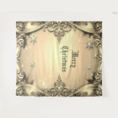 金ゴールド装飾的なホリデーバック タペストリー (正面(横))