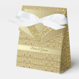 金ゴールド装飾結婚式の引き出物箱 フェイバーボックス
