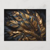 金ゴールド装飾羽 ポストカード (正面)