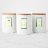 金ゴールド製品パッケージングラベルティール(緑がかった色)緑グリッター フードラベル (ボトル)