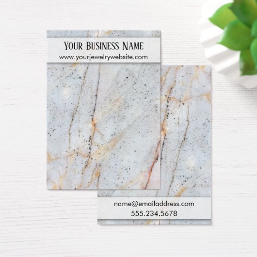 金ゴールド製大理石イヤリングホルダー表示カード (デスク)