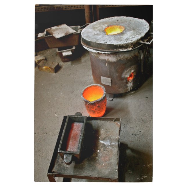 金ゴールド製錬 メタルプリント (正面)