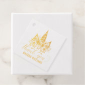 金ゴールド角一角花感謝していタイポグラフィ フェイバータグ (箱)