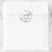 金ゴールド角葉形フレームステッカーのリーフラベル スクエアシール (バッグ)