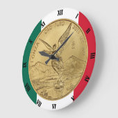 金ゴールド解放硬貨 ラージ壁時計 (傾斜)