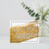 金ゴールド計画変更延期結婚日 ポストカード (スタンド正面)