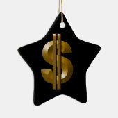 金ゴールド記号 セラミックオーナメント (右)