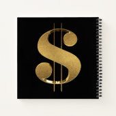 金ゴールド記号 ノートブック (裏面)