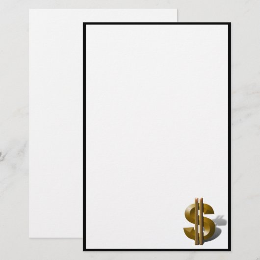 金ゴールド記号 便箋 (正面/裏面)