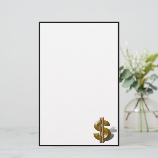 金ゴールド記号 便箋 (スタンド正面)