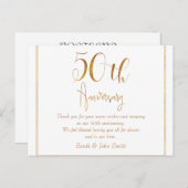 金ゴールド記念日の書道ありがとうポストカード ポストカード (正面/裏面)