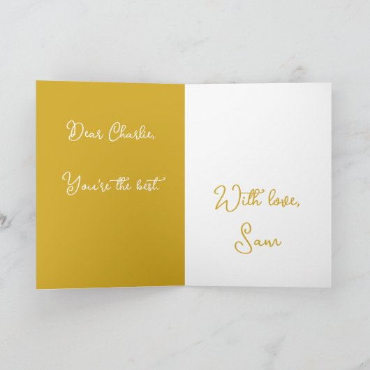 金ゴールド記念日ロマンチックな愛ゴールデン50結婚th カード (内部)