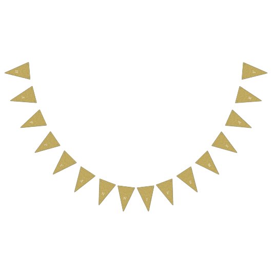 金ゴールド記念日 バンティングフラッグ (全)