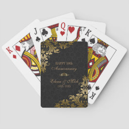 金ゴールド記念日 – ブラックダマスク金ゴールド旋回 トランプ