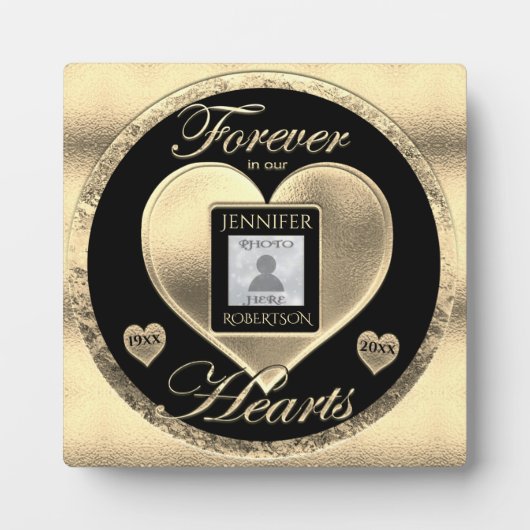 金ゴールド記念碑 フォトプラーク (正面)