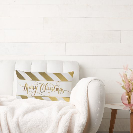 金ゴールド訛りメリークリスマス ランバークッション (ソファ)