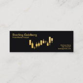 金ゴールド証券フェイク取引のForex Dealerグラフ スキニー名刺 (正面)